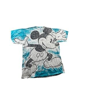 Vintage Disney‎ Velva Sheen Mickey Mouse T-Shirt All Over Print AOP Mens Large